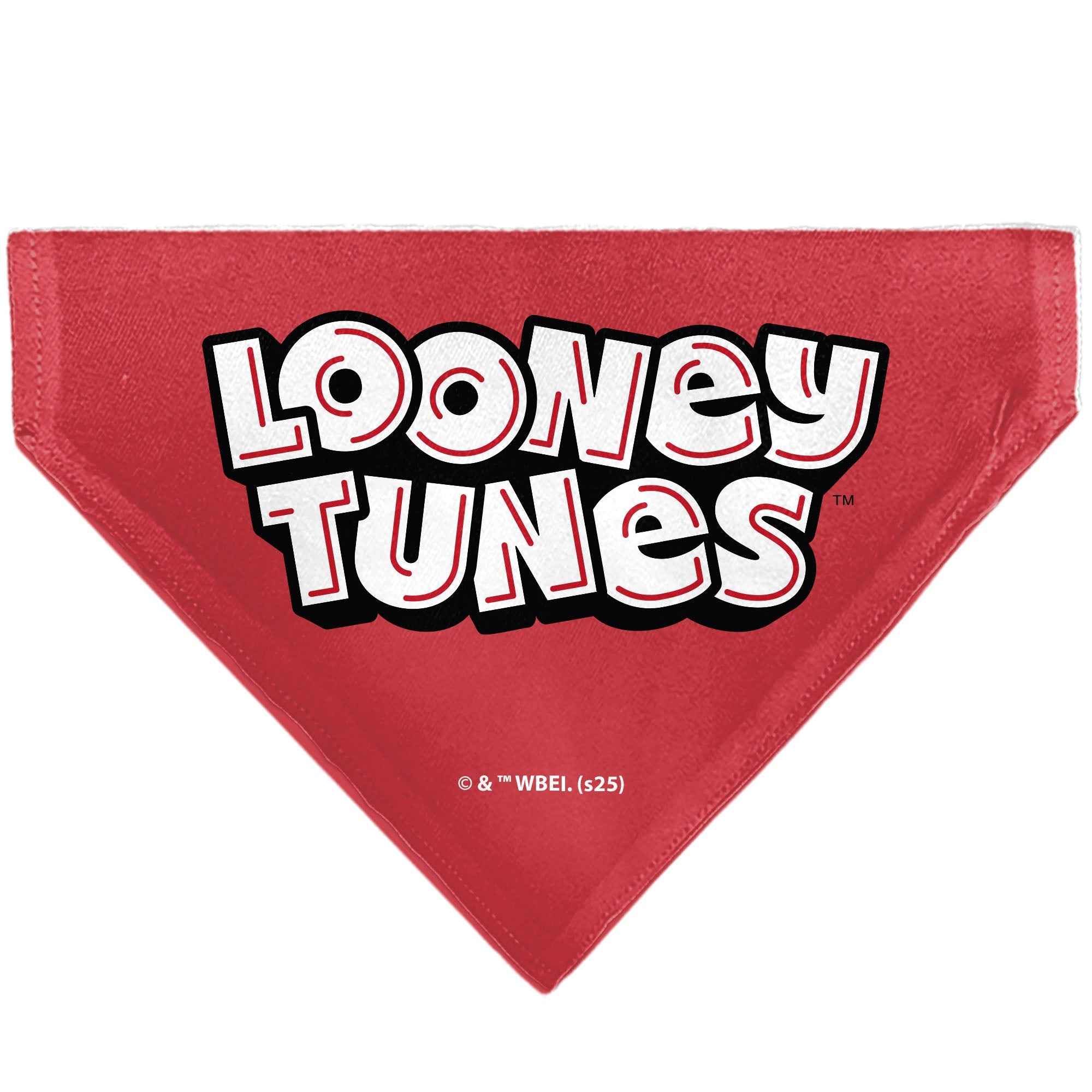 Pet Bandana - Bugs Bunny and Lola Bunny I EAR YOU LOVE ME Pose Hearts and Title Logo Reds