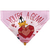 Pet Bandana - Daffy Duck YOU'RE A GEM Heart Pose and Title Logo Pink