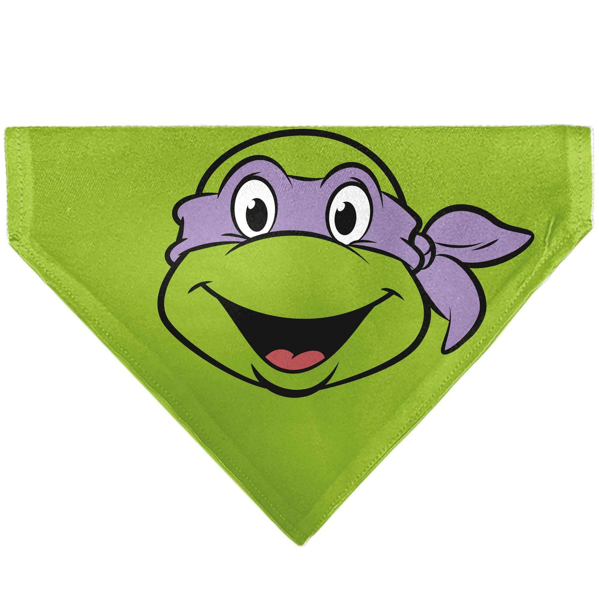 Pet Bandana - Ninja Turtles Donatello Face and Turtle Shell Character Close-Up Green