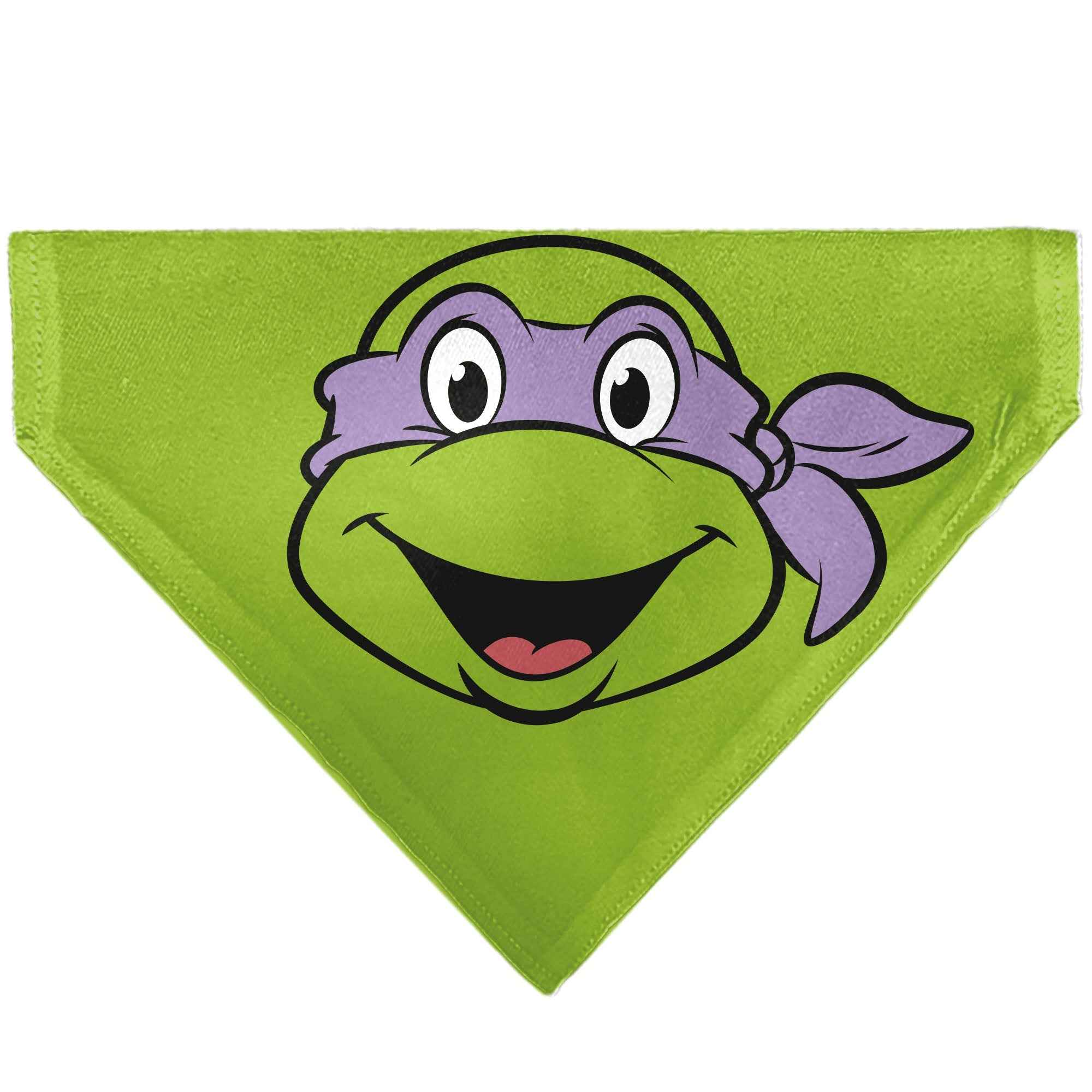Pet Bandana - Ninja Turtles Donatello Face and Turtle Shell Character Close-Up Green