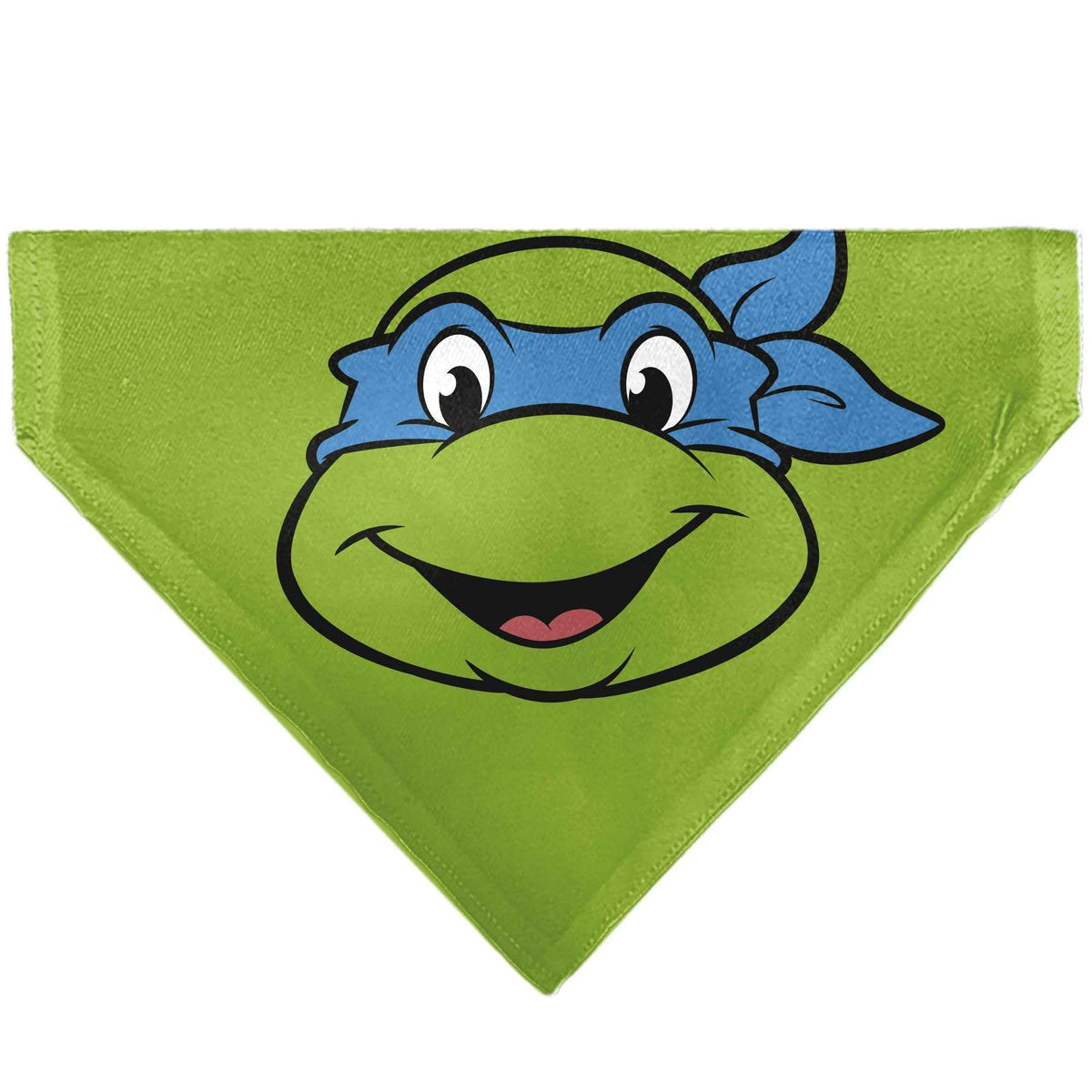 Pet Bandana - Ninja Turtles Leonardo Face and Turtle Shell Character Close-Up Green