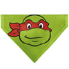 Pet Bandana - Ninja Turtles Raphael Face and Turtle Shell Character Close-Up Green