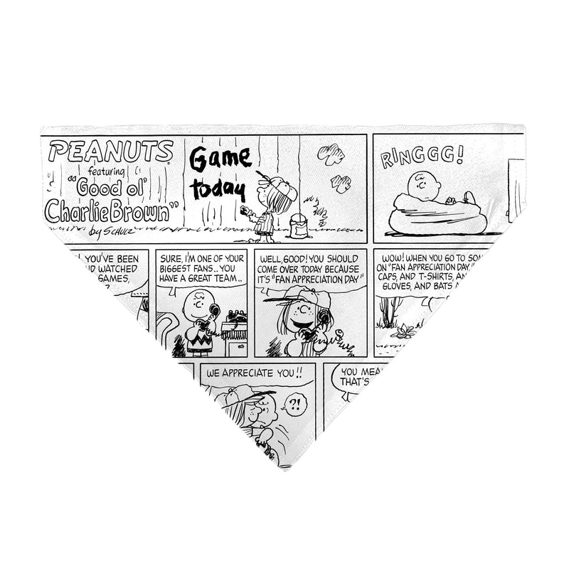 Pet Bandana - PEANUTS Good Ol Charlie Brown Comic Scene Blocks White/Black 