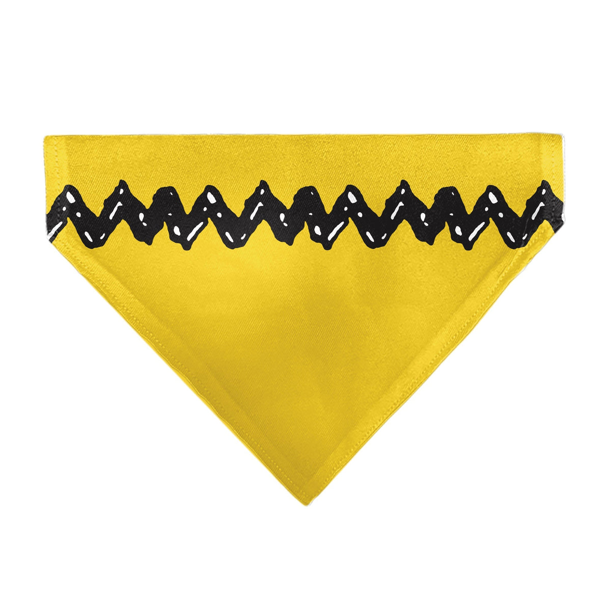 Pet Bandana - Peanuts Charlie Brown Zig Zag Stripe Yellow/Black 