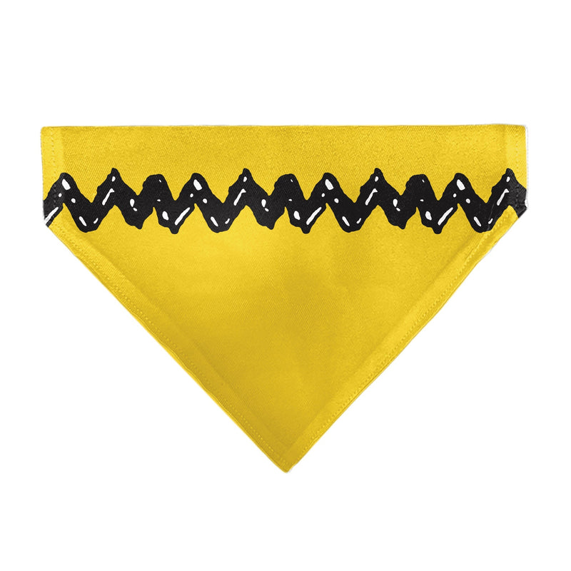 Pet Bandana - Peanuts Charlie Brown Zig Zag Stripe Yellow/Black 