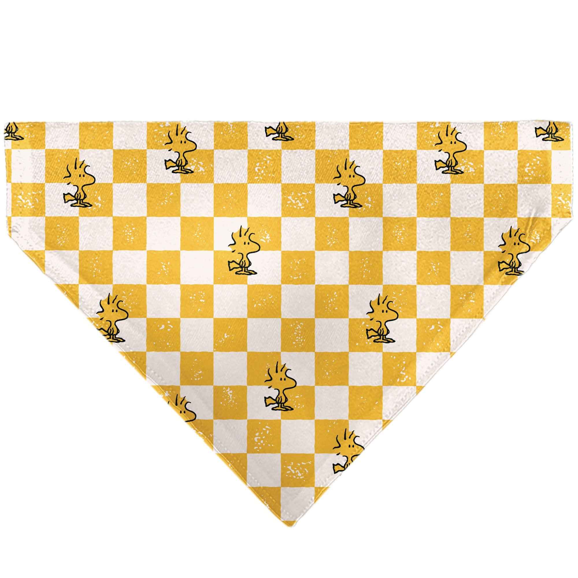 Buckle-Down Woodstock Checker Pose Pet Bandana – Peanuts Fan Gear Yellow/White
