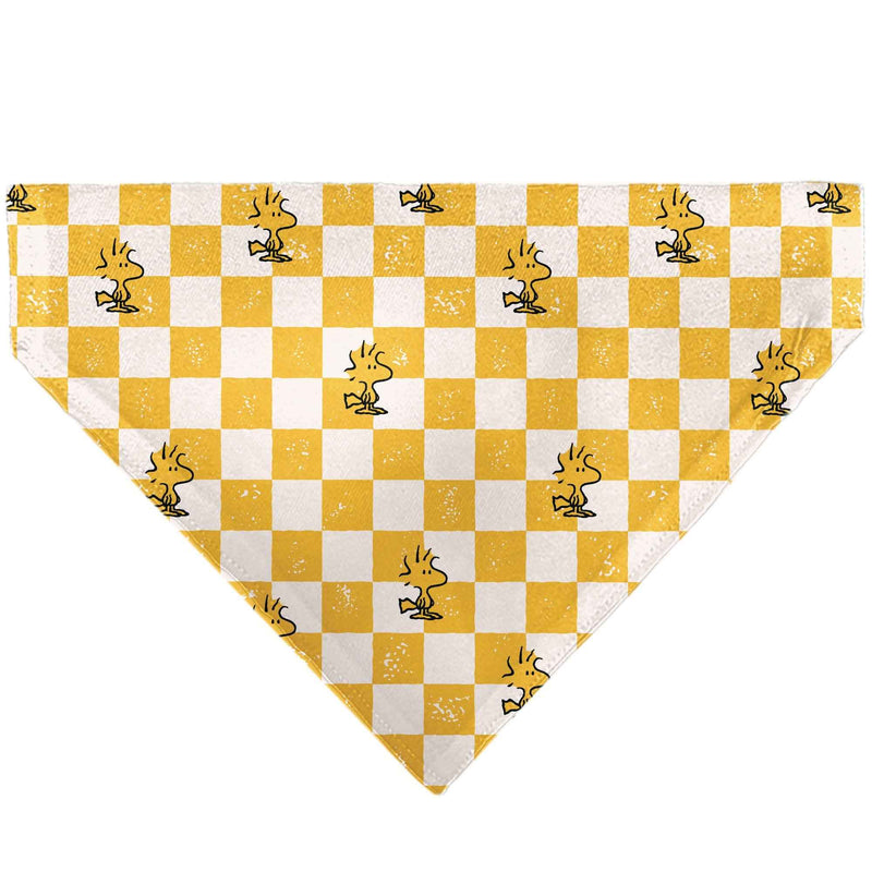 Buckle-Down Woodstock Checker Pose Pet Bandana – Peanuts Fan Gear Yellow/White