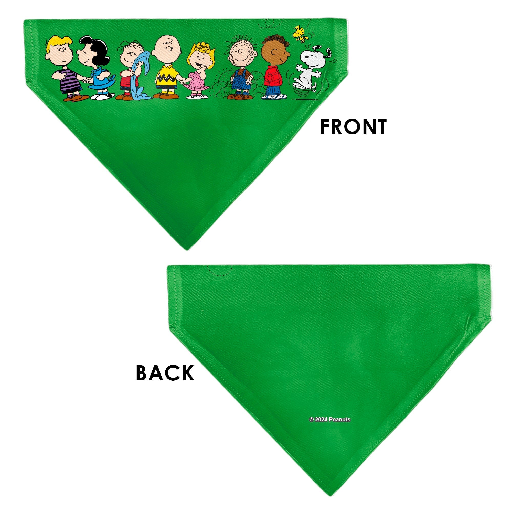 Pet Bandana - Peanuts Gang Group Pose Green 