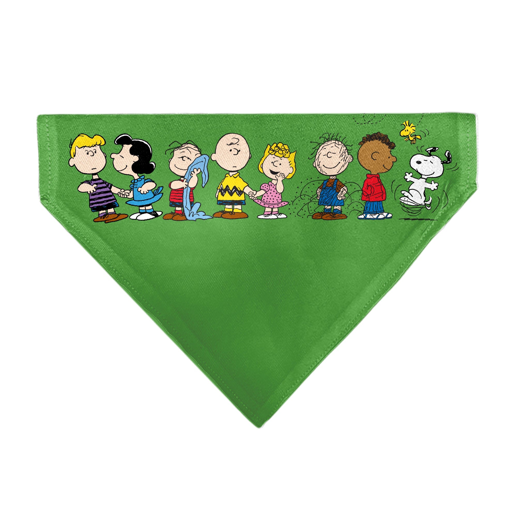 Pet Bandana - Peanuts Gang Group Pose Green 