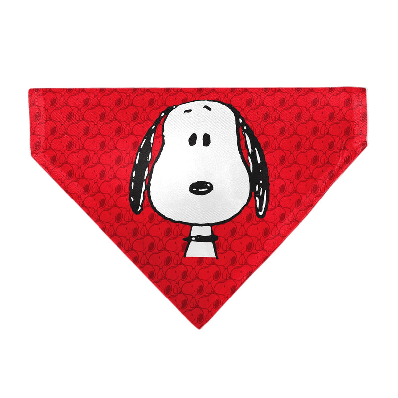 Pet Bandana - Peanuts Snoopy Face and Profile Pose Reds 