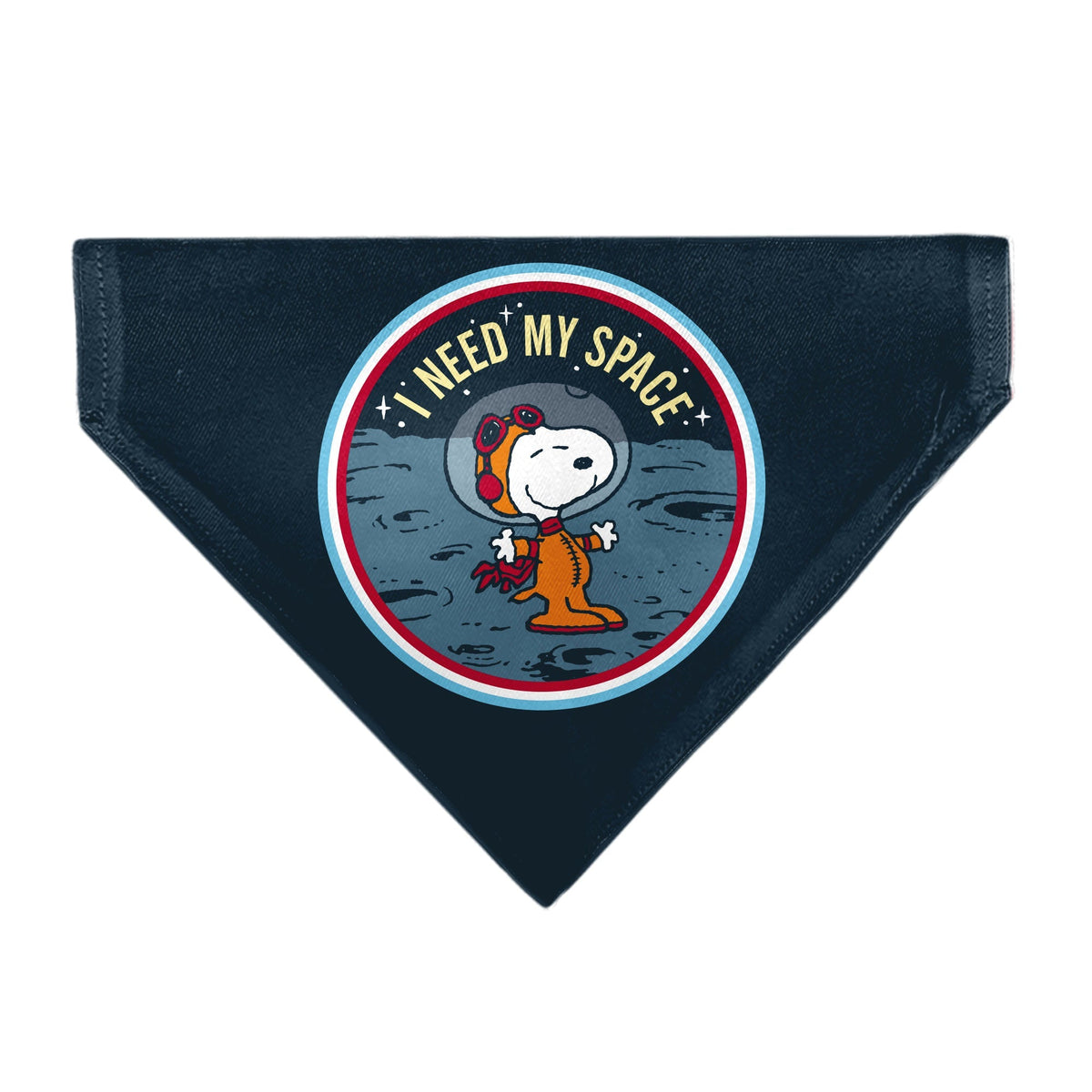 Pet Bandana - Peanuts Astronaut Snoopy I NEED MY SPACE Pose Blue 