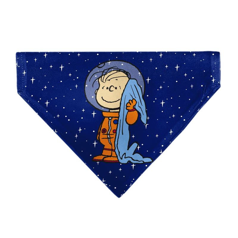 Pet Bandana - Peanuts Astronaut Linus Security Blanket Space Pose Blue 