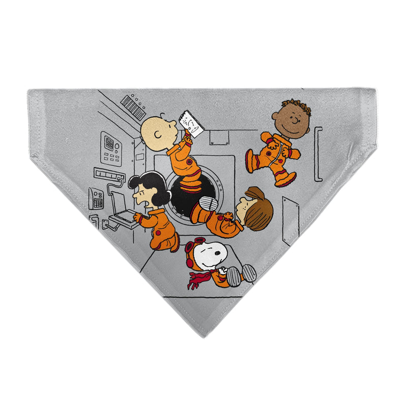 Pet Bandana - Peanuts Gang Floating Astronauts Group Pose Gray 