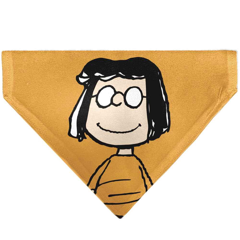 Buckle-Down Peanuts Marcie Smiling Face Pose Yellow Over-the-Collar Dog Bandana