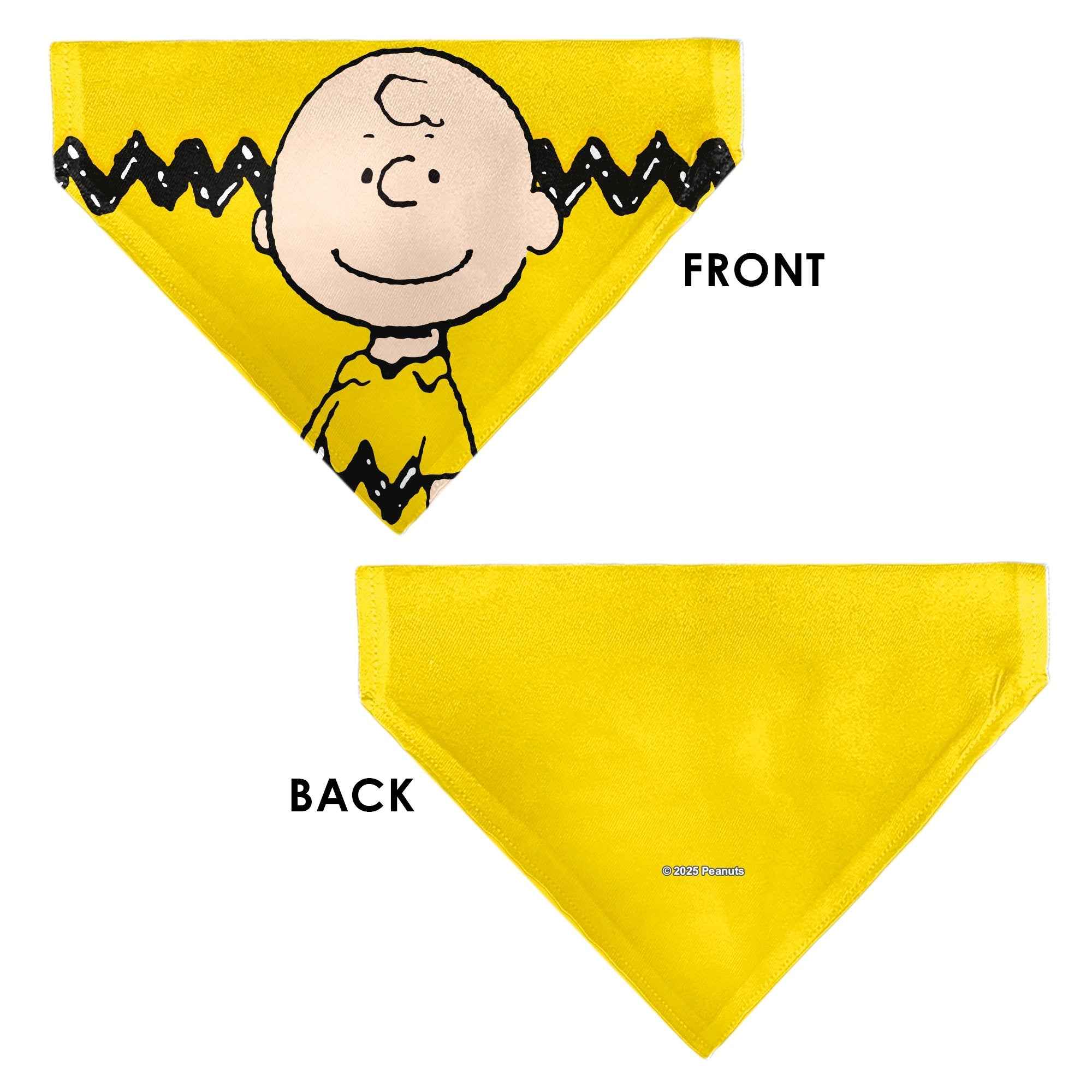 Buckle-Down Charlie Brown Smiling Face Stripe Pet Bandana – Peanuts Fan Gear Yellow