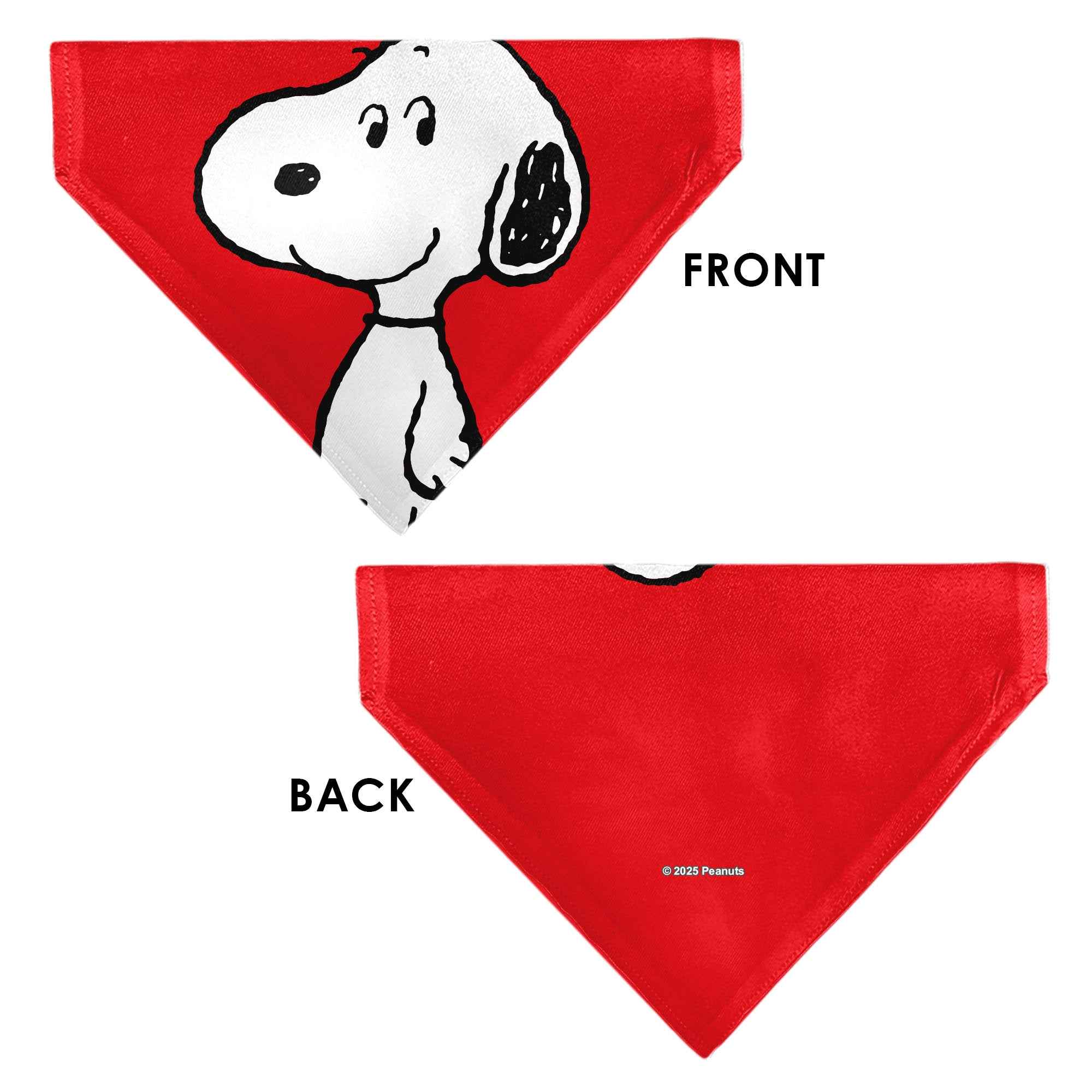 Buckle-Down Snoopy Smiling Face Pet Bandana – Peanuts Fan Gear Red
