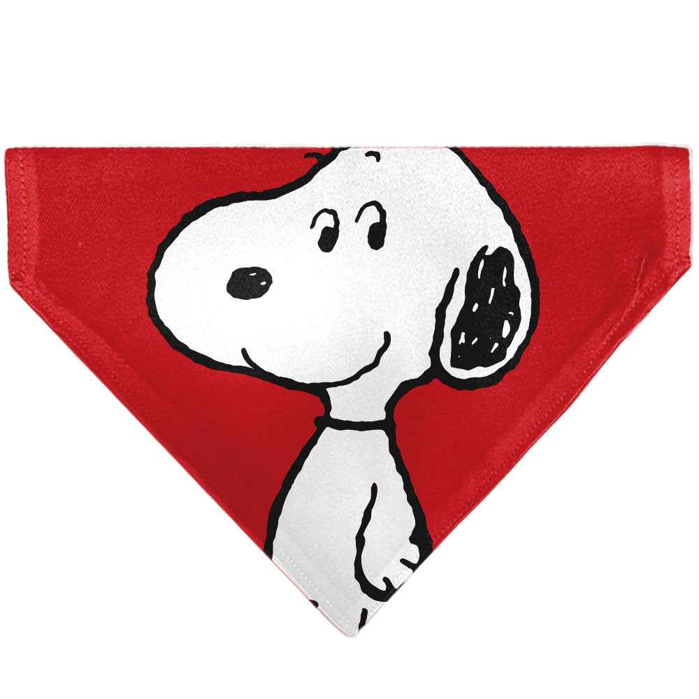 Buckle-Down Snoopy Smiling Face Pet Bandana – Peanuts Fan Gear Red