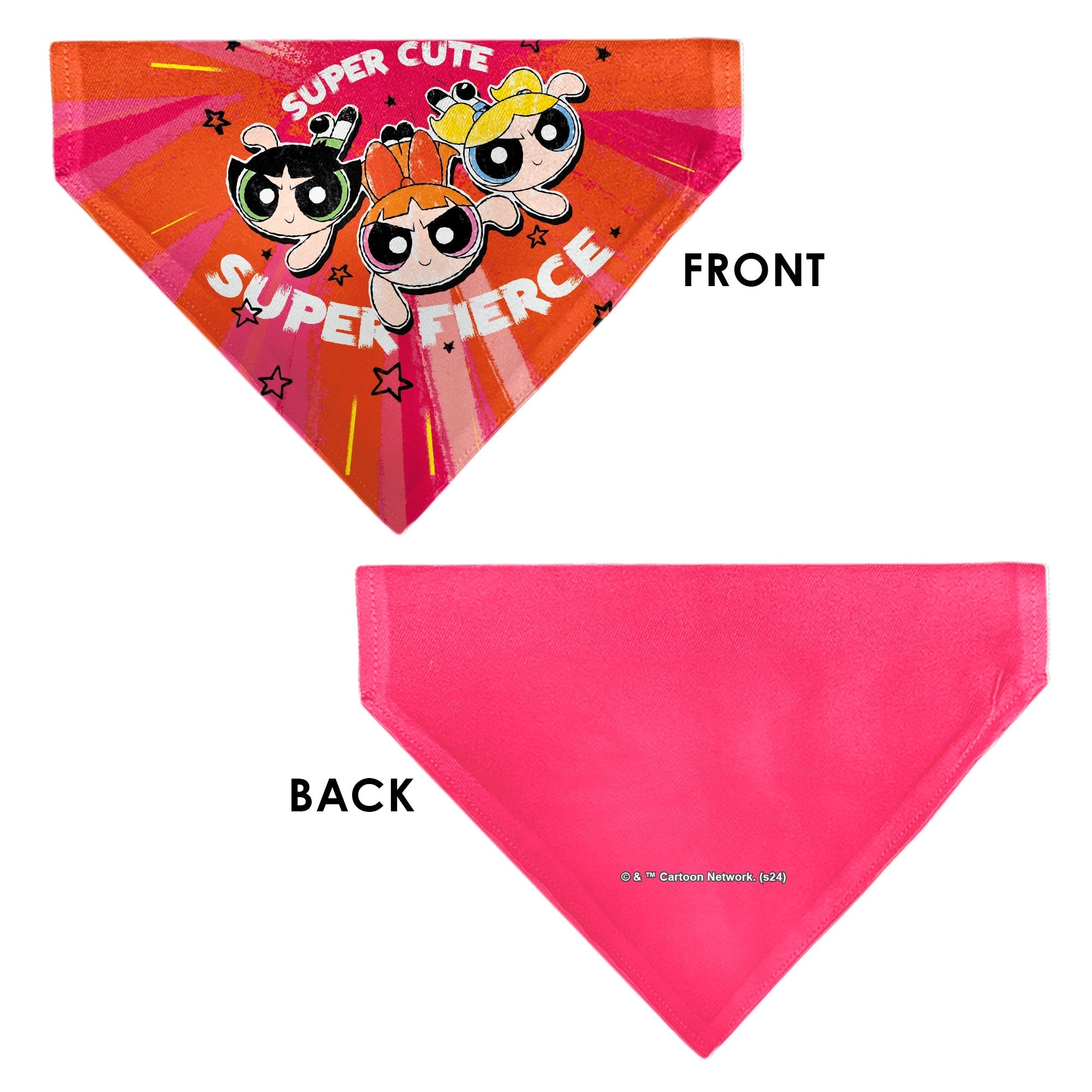 Pet Bandana - Powerpuff Girls SUPER CUTE SUPER FIERCE Group Pose Pinks 