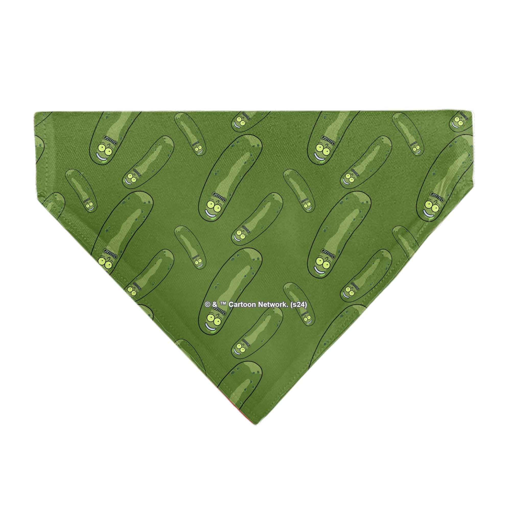 Pet Bandana - Rick and Morty Pickle Rick Pose Scattered Greens 