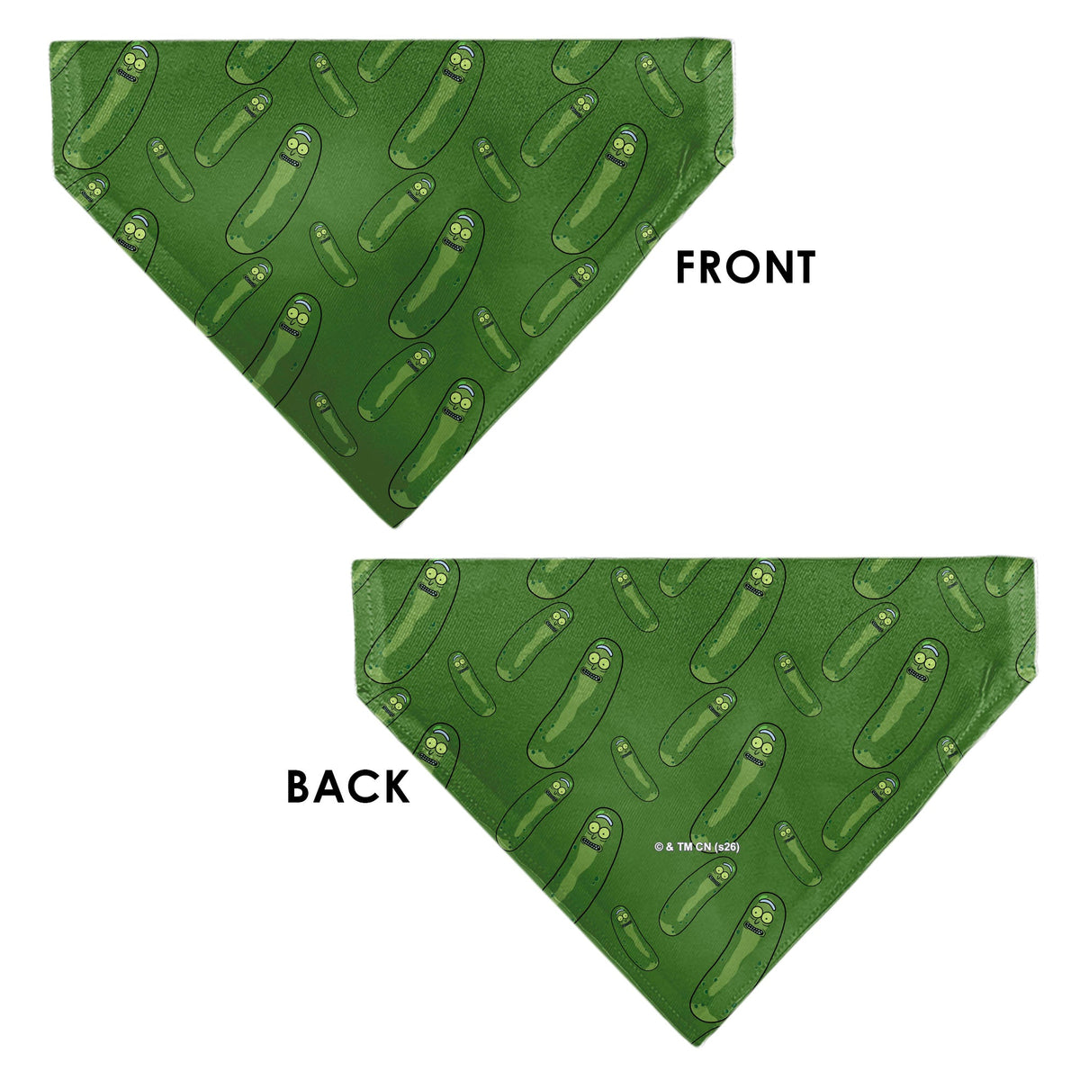 Pet Bandana - Rick and Morty Pickle Rick Pose Scattered Greens | HT Animal Supply