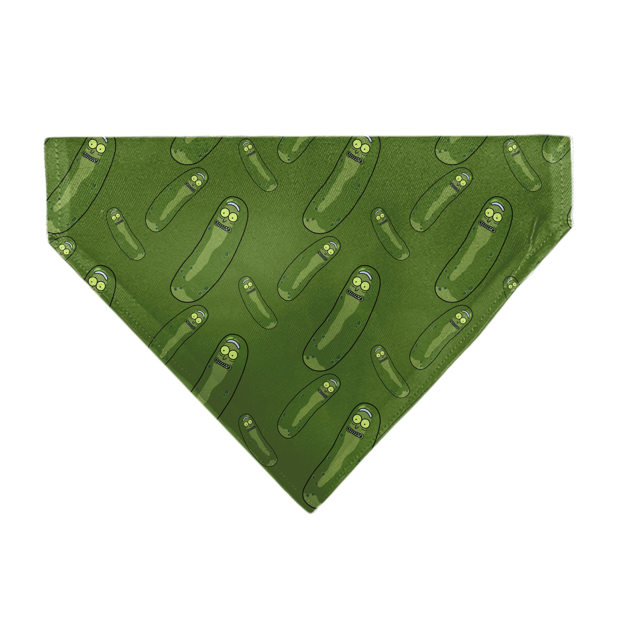 Pet Bandana - Rick and Morty Pickle Rick Pose Scattered Greens 