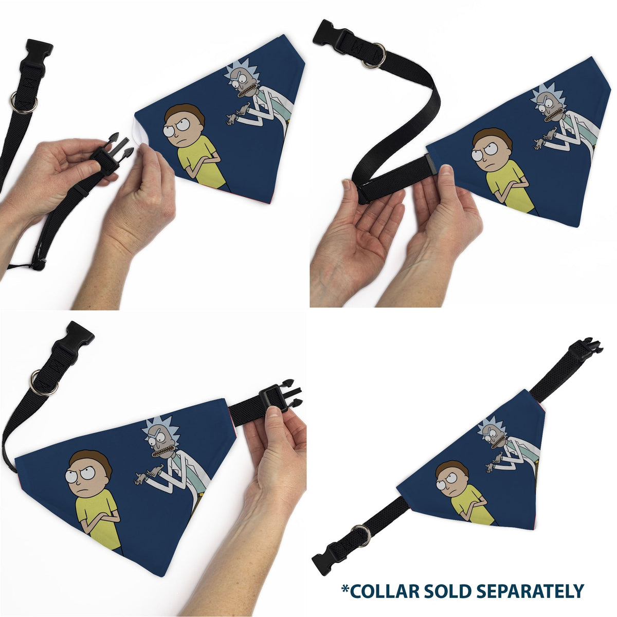 Pet Bandana - Rick and Morty Arms Crossed Pose Blue 