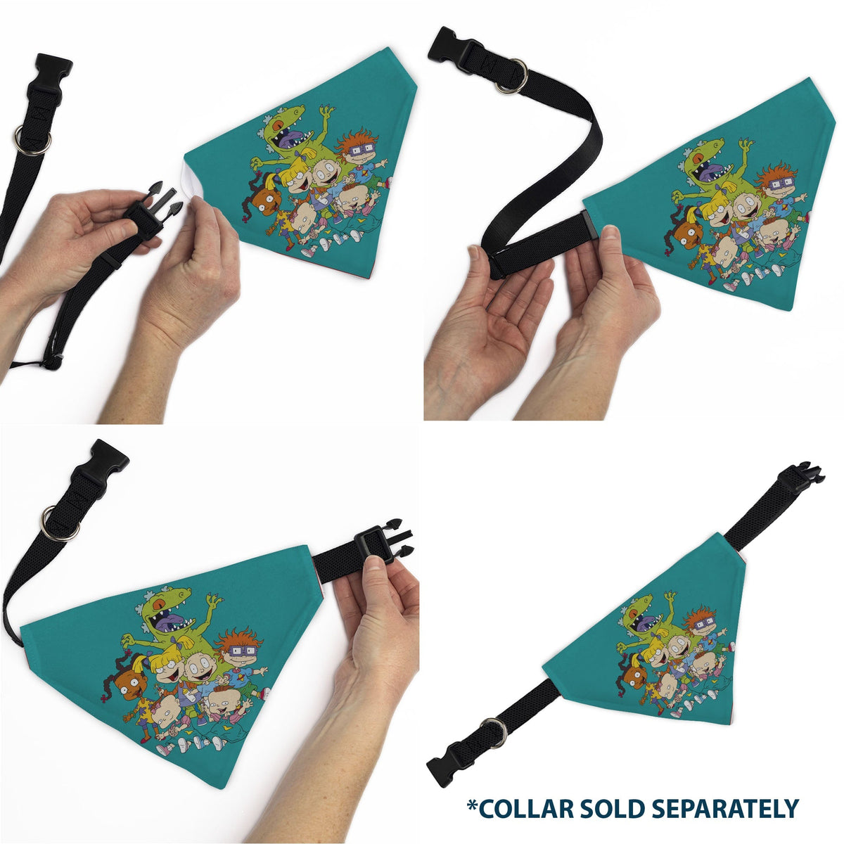 Pet Bandana - Rugrats Kids Group Pose and Title Logo Blue 