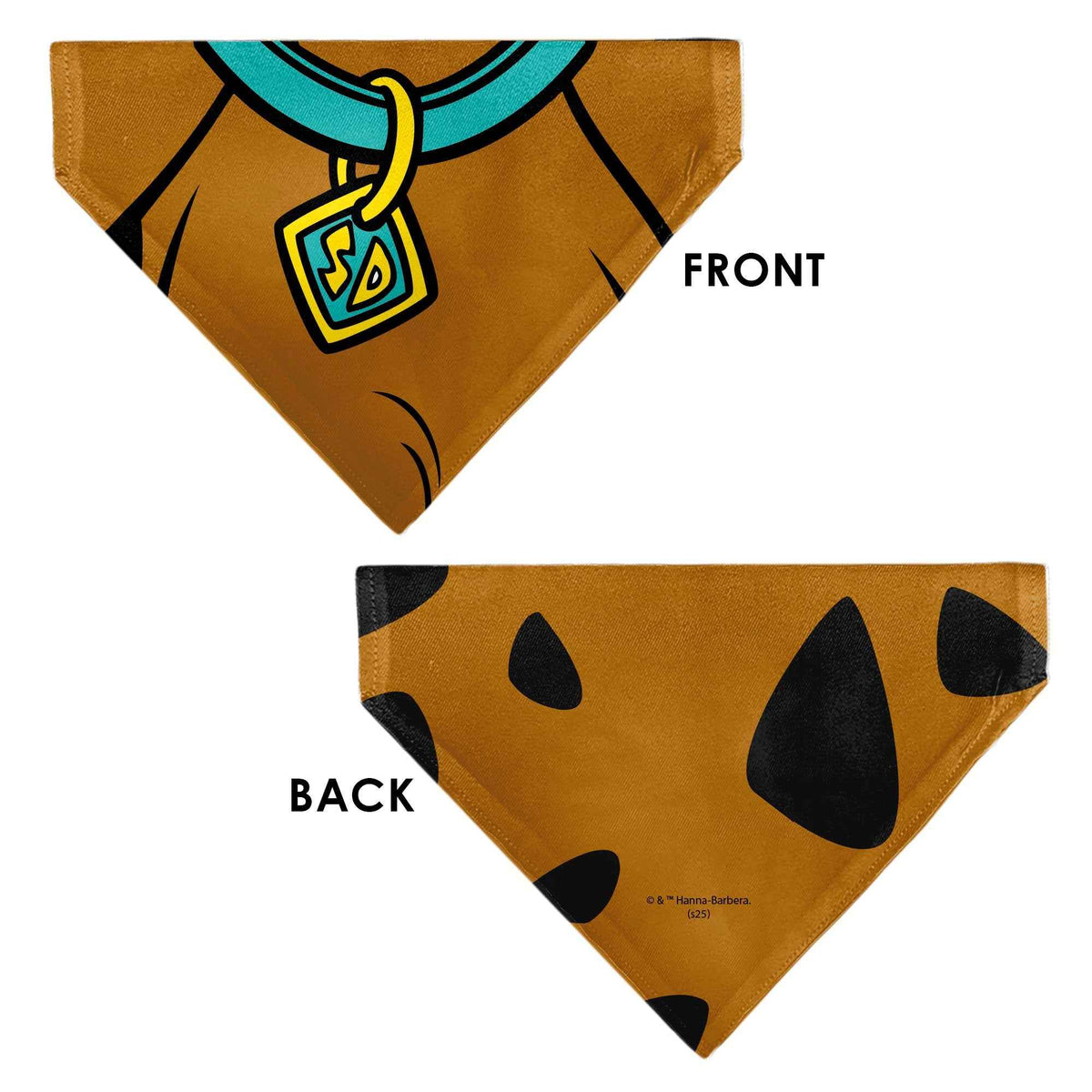 Pet Bandana - Scooby Doo Character Close-Up SD Dog Tag Brown