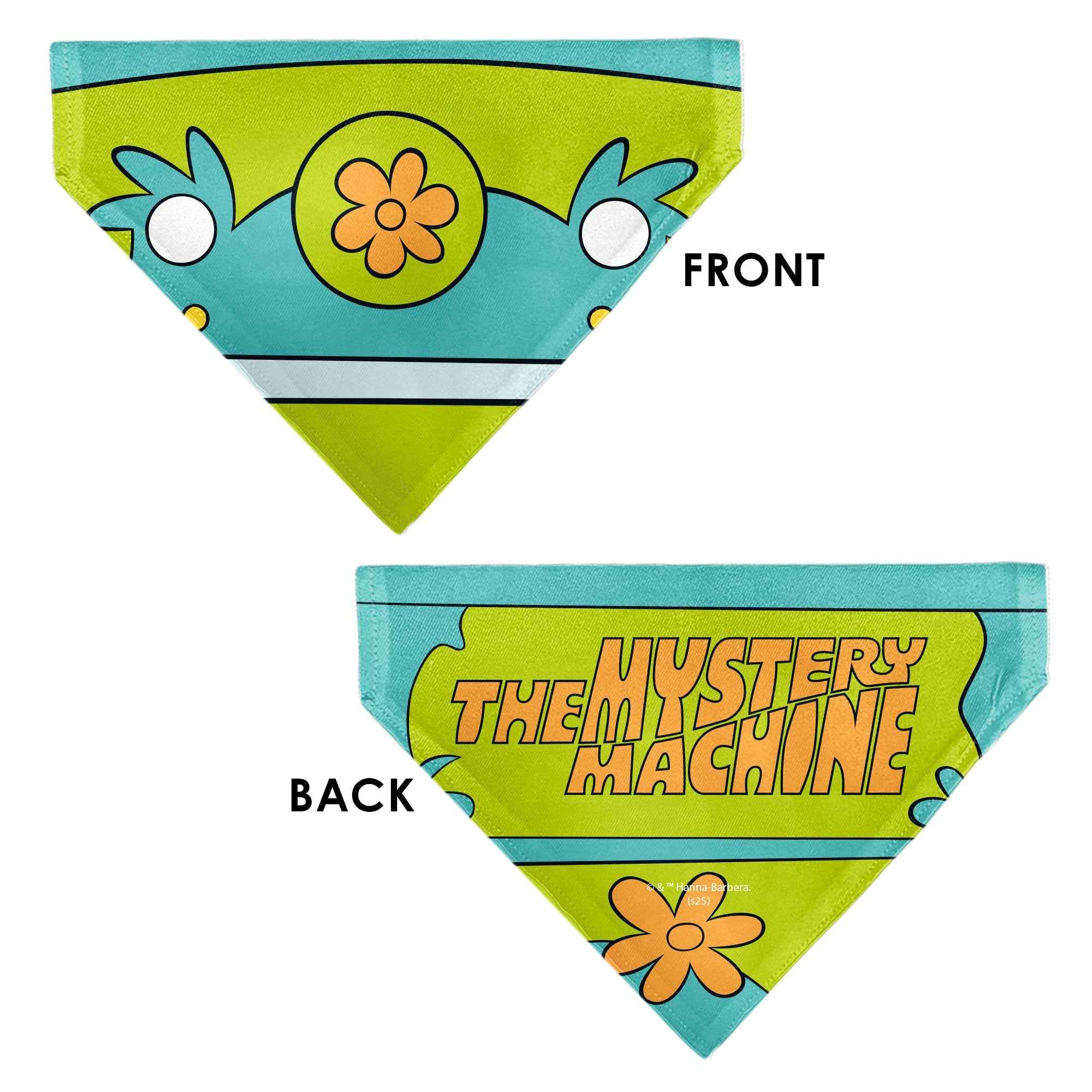 Pet Bandana - Scooby Doo THE MYSTERY MACHINE Logo Blues/Yellow/Orange