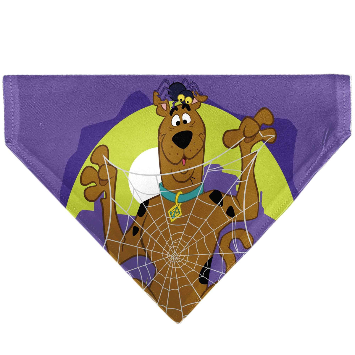 Pet Bandana - Scooby Doo Halloween Spider Web CREEPY CRAWLIES Pose Purples