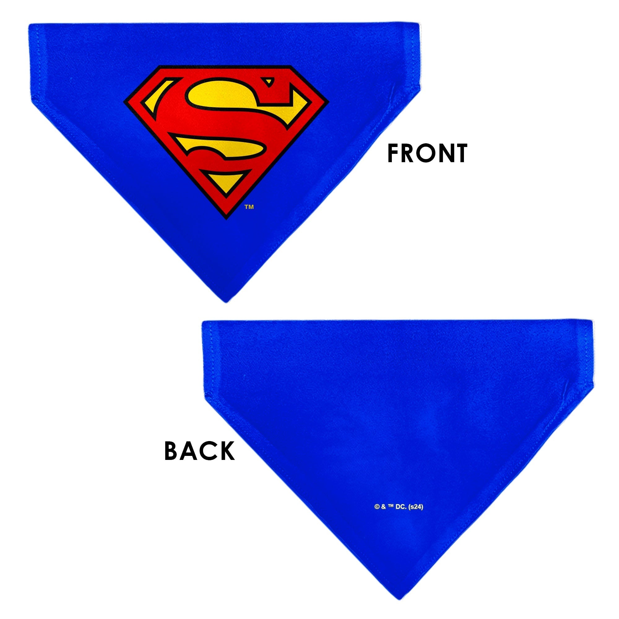 Pet Bandana - Superman Shield Logo Blue/Red/Yellow 