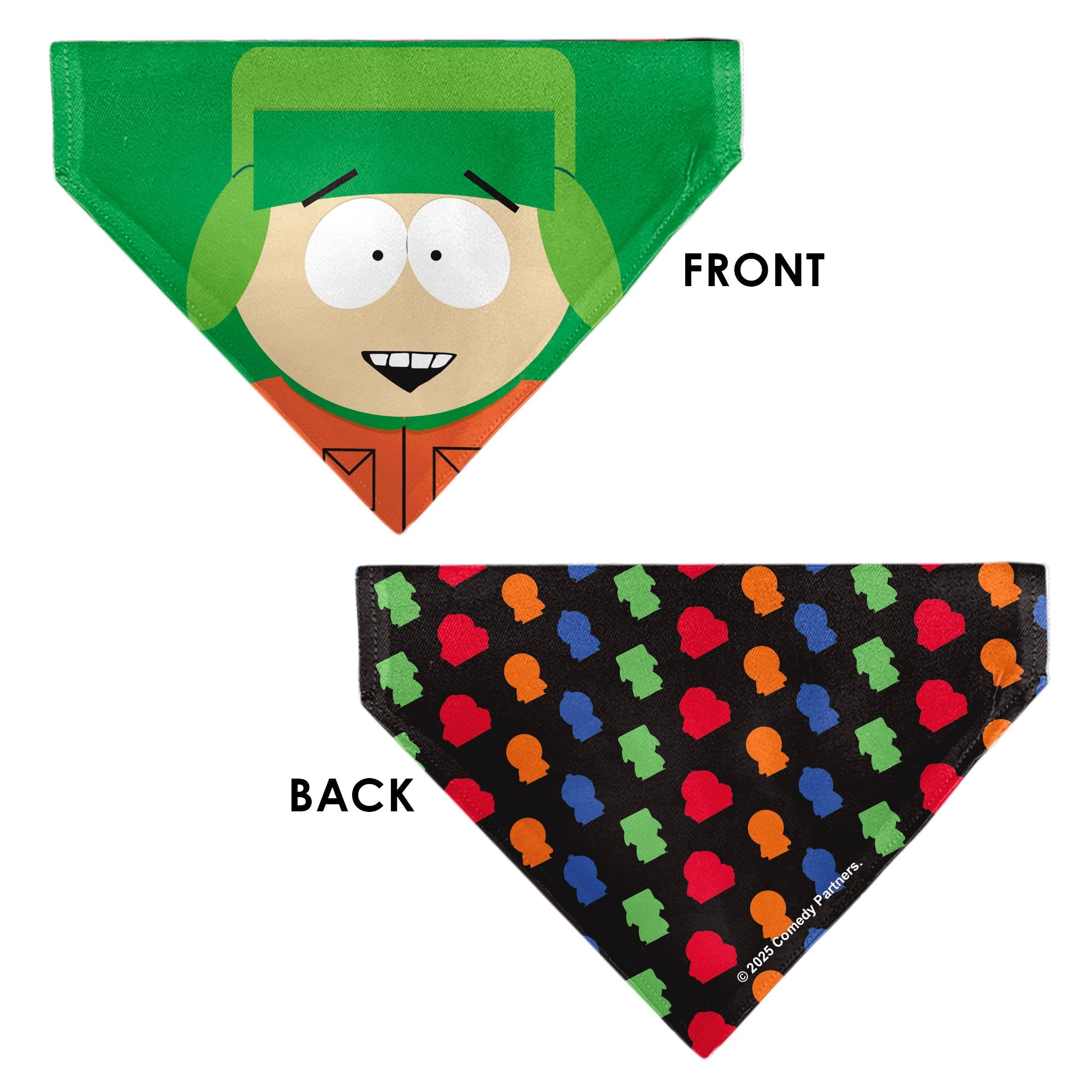 Pet Bandana - South Park Kyle Face Close-Up Greens