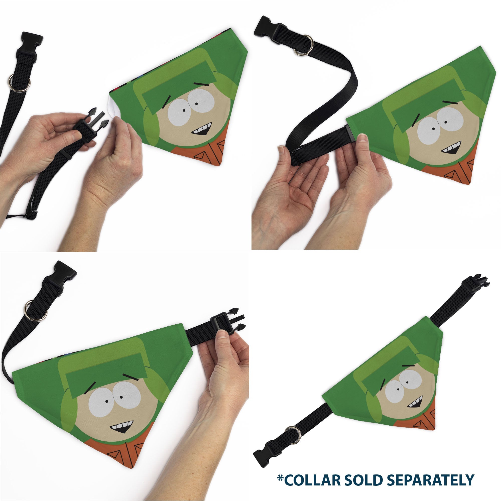 Pet Bandana - South Park Kyle Face Close-Up Greens