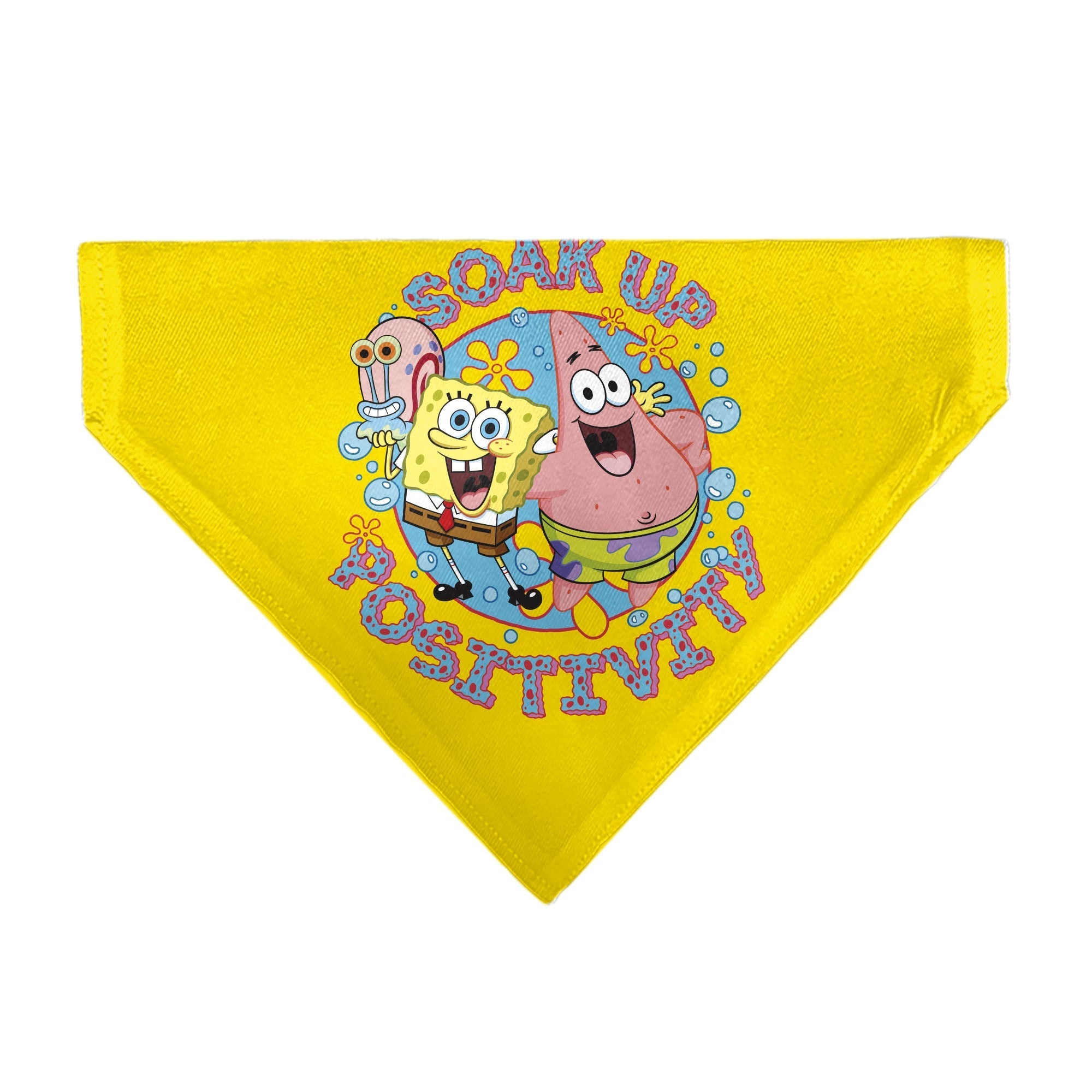 Pet Bandana - SpongeBob SquarePants and Friends SOAK UP POSITIVITY Pose Yellow 