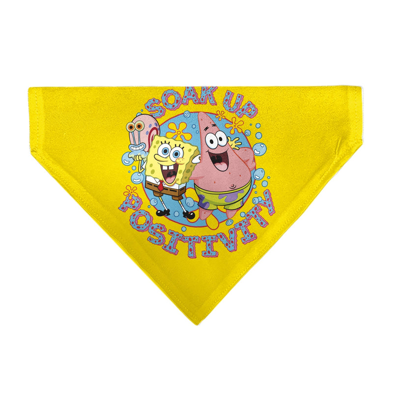 Pet Bandana - SpongeBob SquarePants and Friends SOAK UP POSITIVITY Pose Yellow 