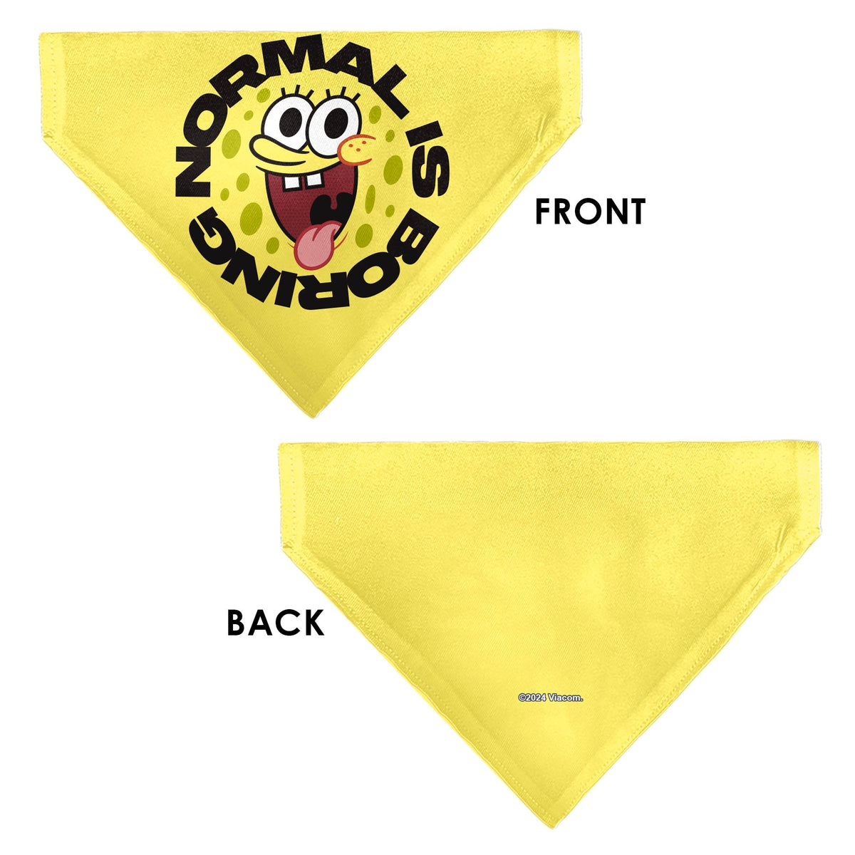 Pet Bandana - SpongeBob SquarePants NORMAL IS BORING Pose Yellows 
