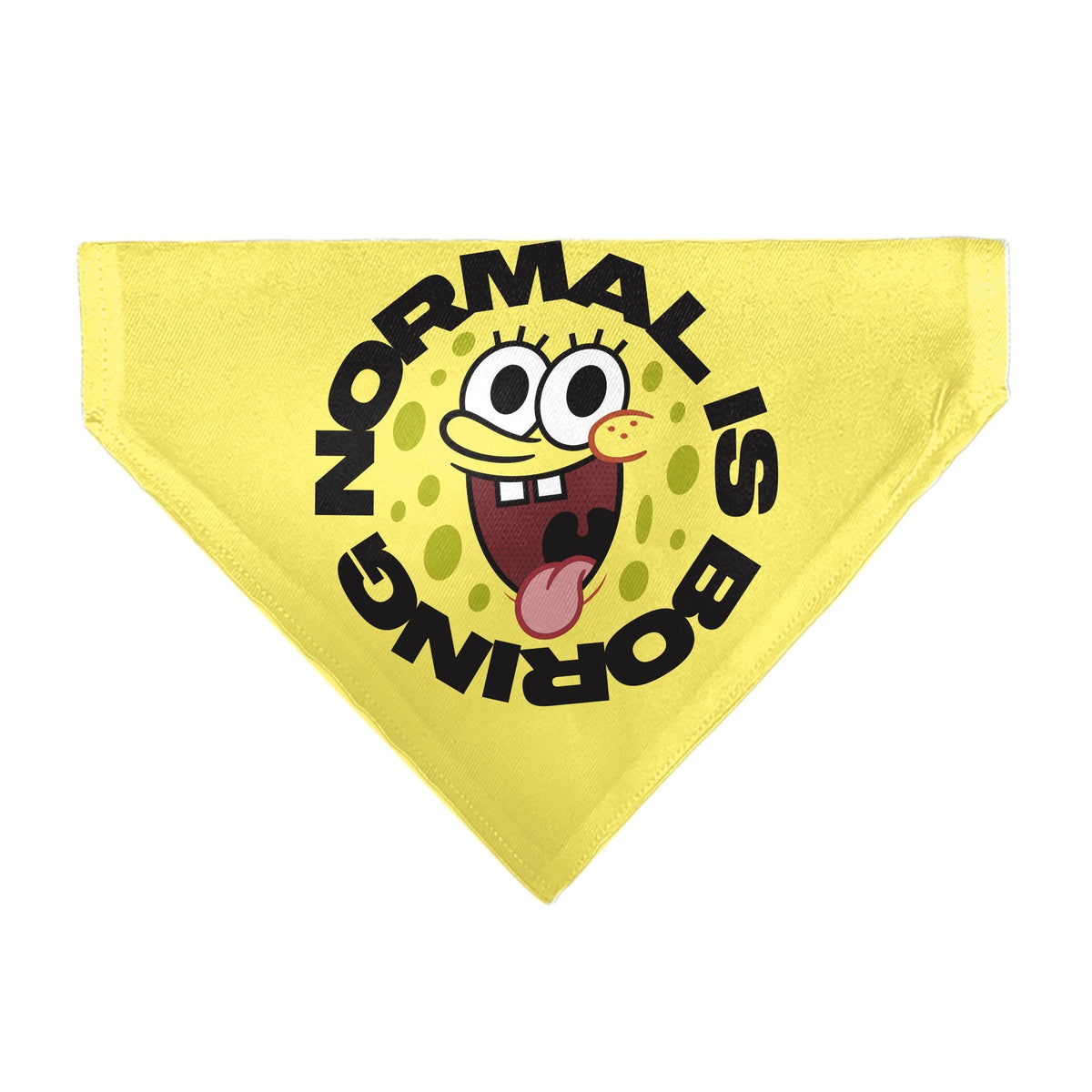 Pet Bandana - SpongeBob SquarePants NORMAL IS BORING Pose Yellows 