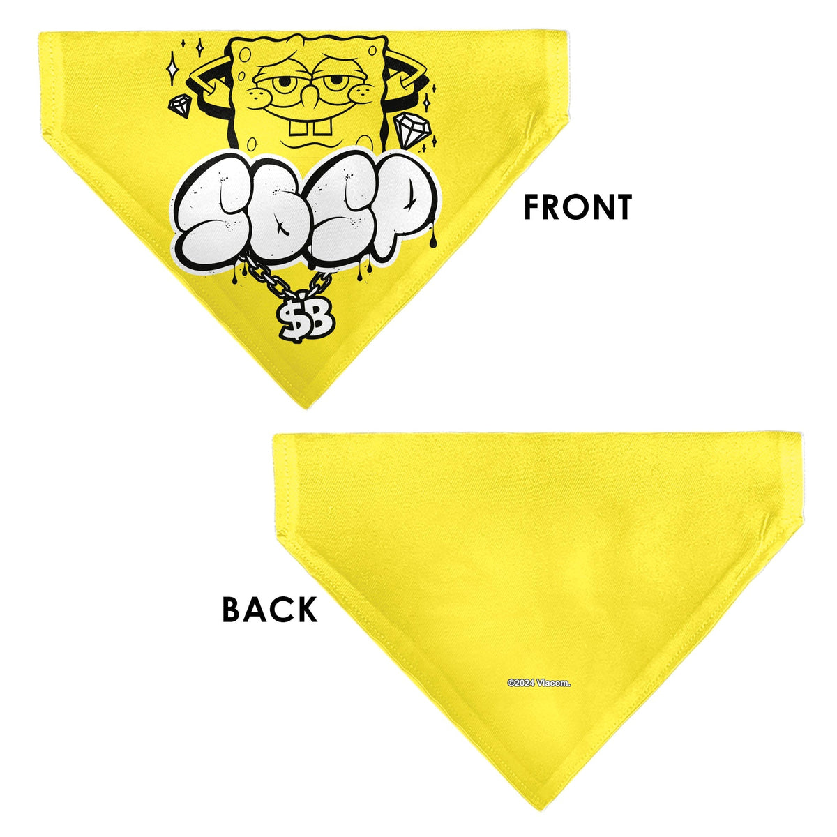 Pet Bandana - SpongeBob SquarePants SPSP $B Chain Pose Yellow 