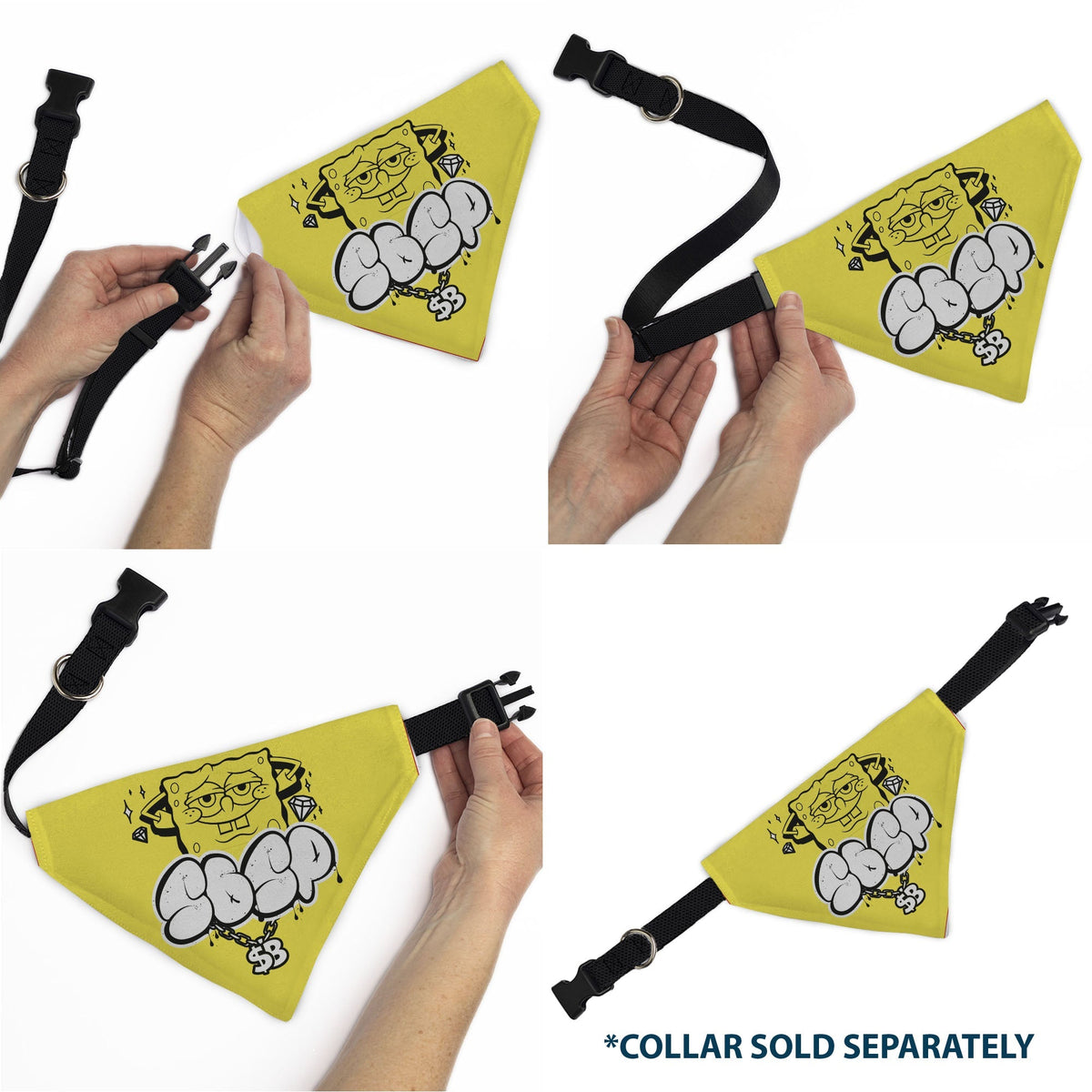 Pet Bandana - SpongeBob SquarePants SPSP $B Chain Pose Yellow 