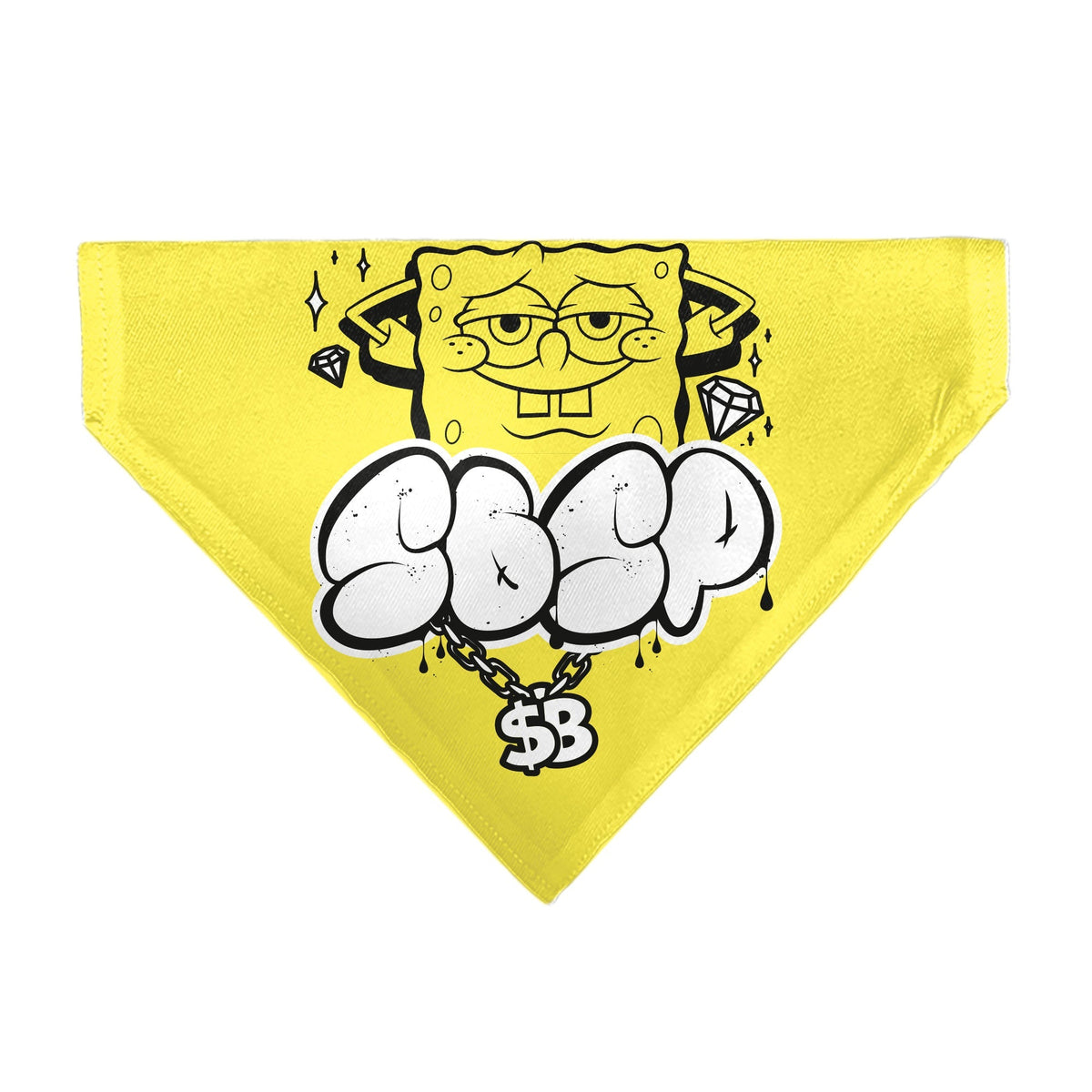 Pet Bandana - SpongeBob SquarePants SPSP $B Chain Pose Yellow 