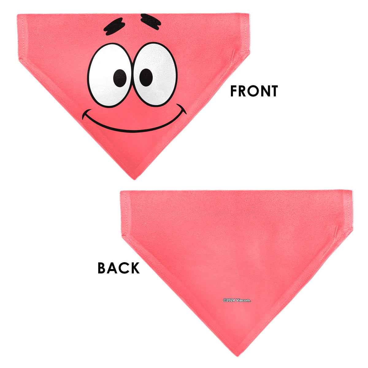 Pet Bandana - SpongeBob SquarePants Patrick Star Face Close-Up Pink 