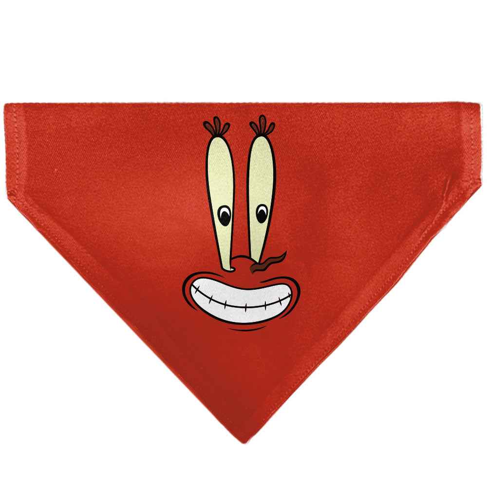 Buckle-Down SpongeBob SquarePants Mr. Krabs Character Close-Up Red Over-the-Collar Dog Bandana