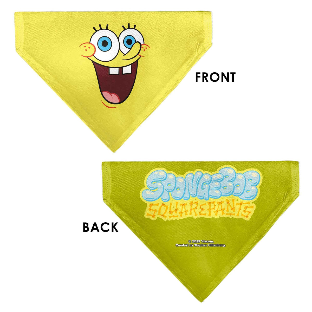 Pet Bandana - SpongeBob SquarePants Excited Smile Expression Yellow