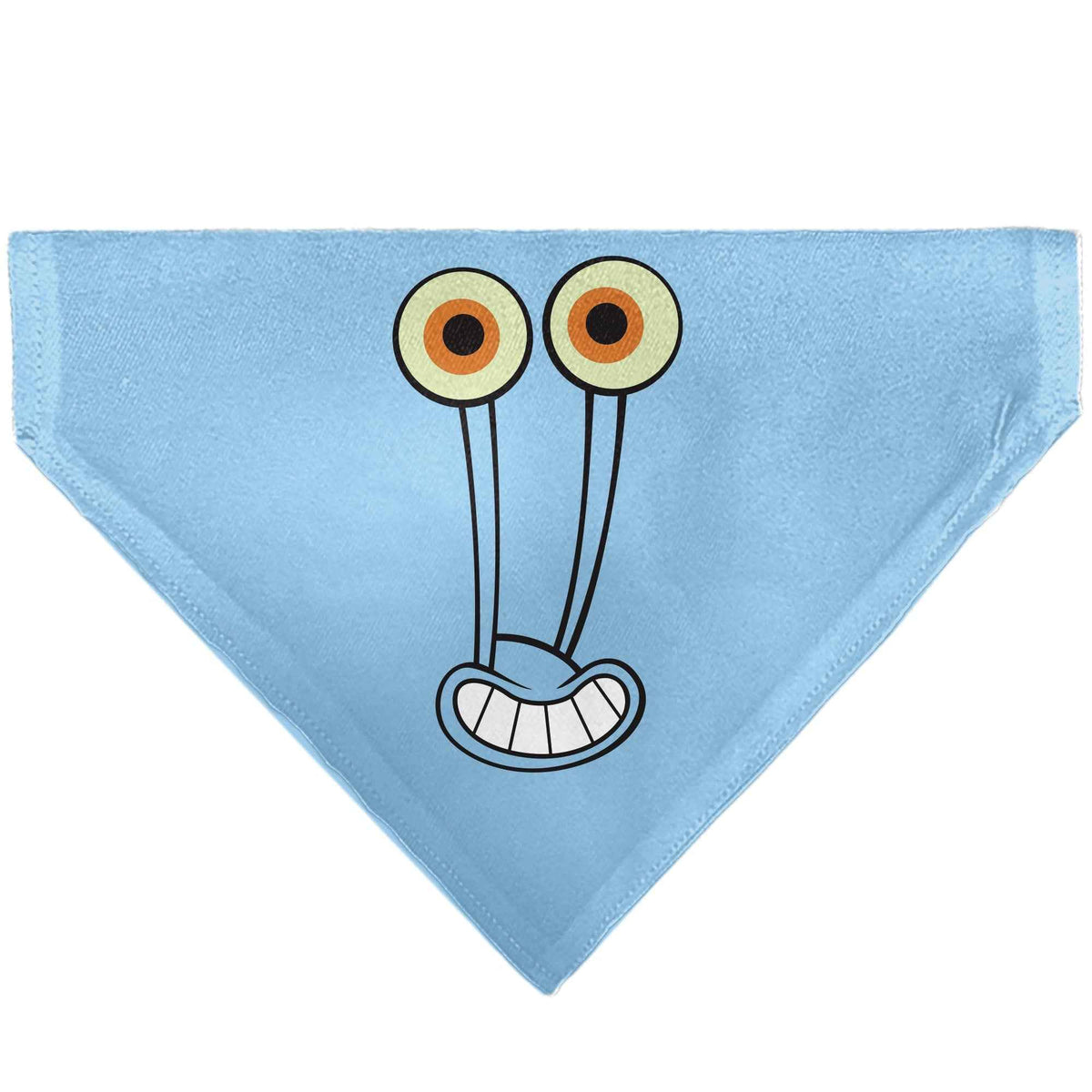Pet Bandana - GARY the Snail Smiling Face Close-Up and Text Blue/Pinks