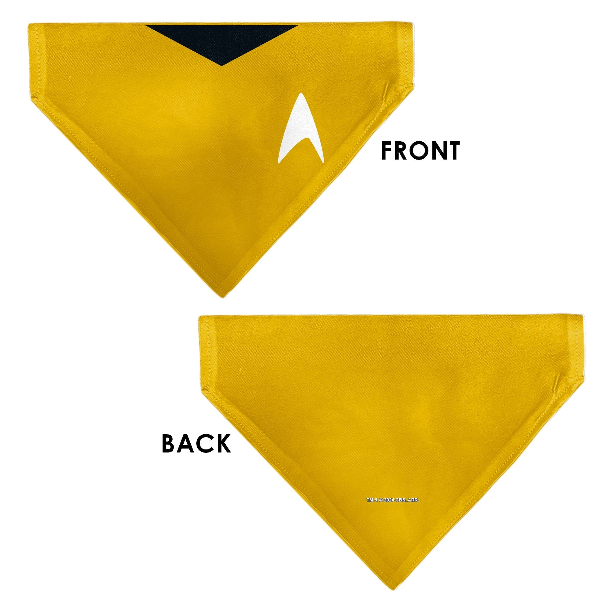 Pet Bandana - Star Trek Original Series Golden Yellow Uniform Print 