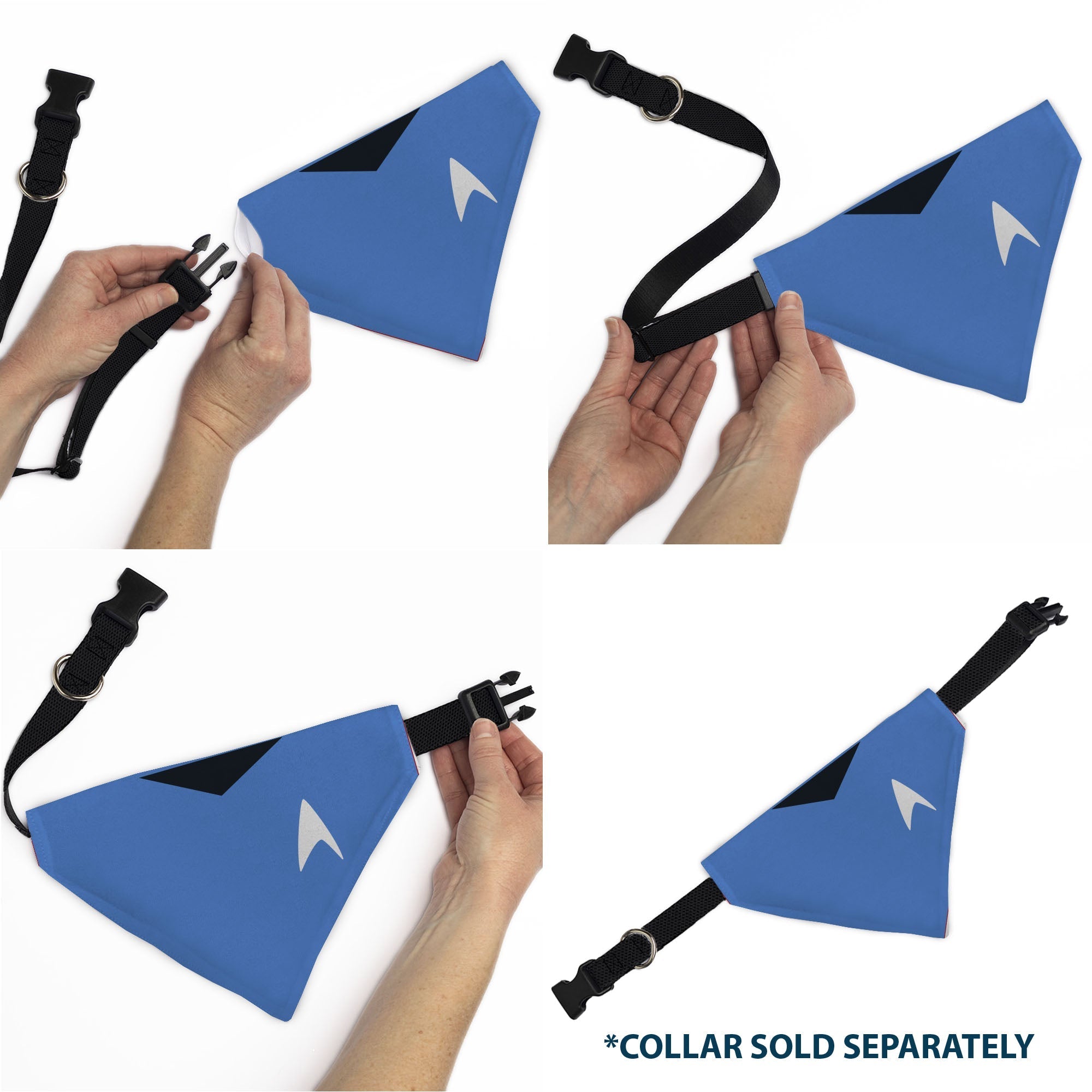 Pet Bandana - Star Trek Original Series Blue Uniform Print 