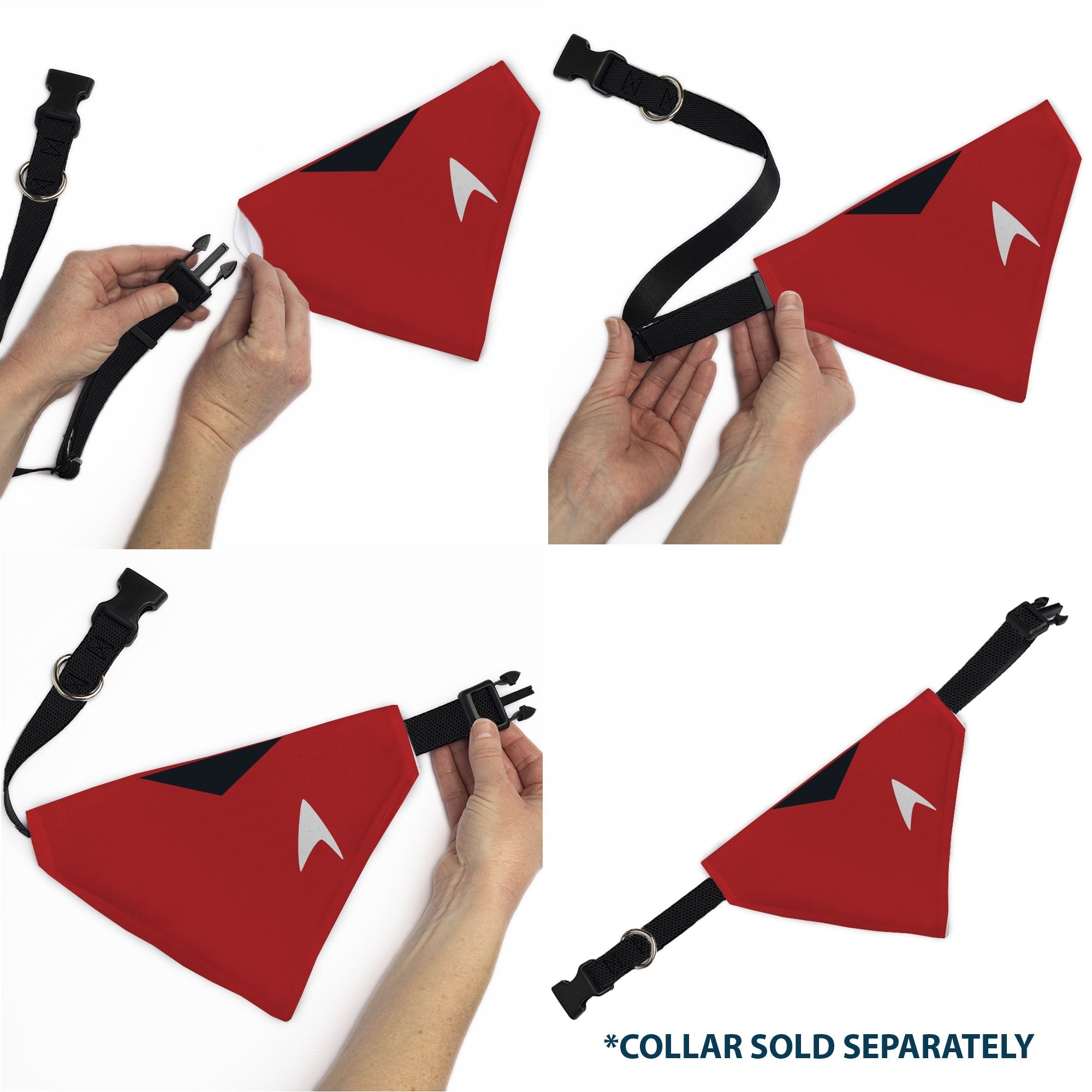 Pet Bandana - Star Trek Original Series Red Uniform Print 