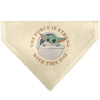 Pet Bandana - Star Wars The Mandalorian THE FORCE IS STRONG Grogu Pod Pose Beige/Tans