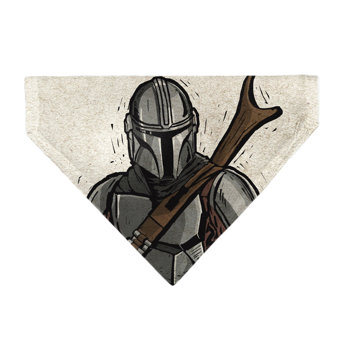 Pet Bandana - Star Wars The Madalorian Impression Painting Beige 