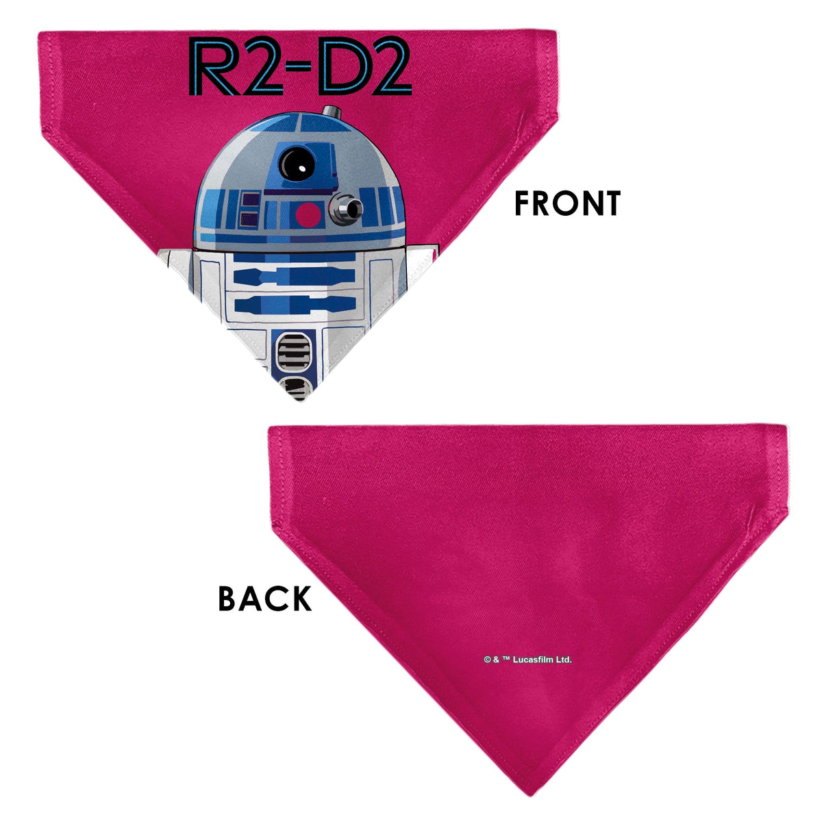 Pet Bandana - Star Wars R2-D2 Text and Pop Art Pose Red/Black/Blue 